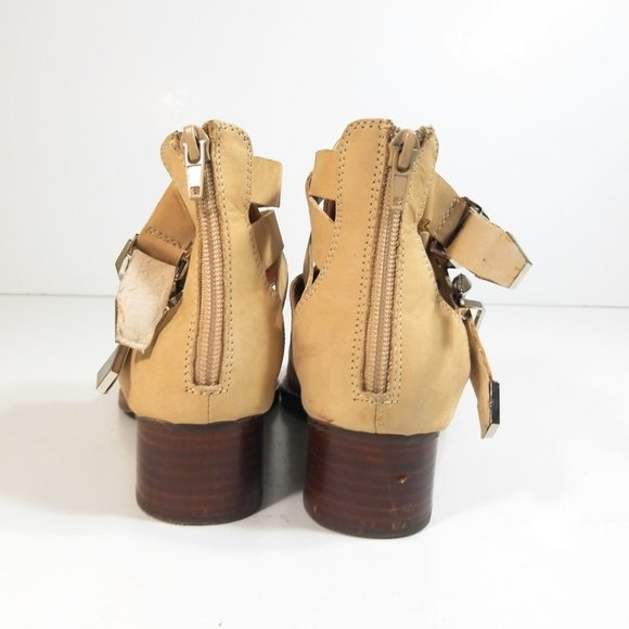 Jeffrey Campbell Everly Women Tan Buckle Booties 8 - Picture 8 of 13
